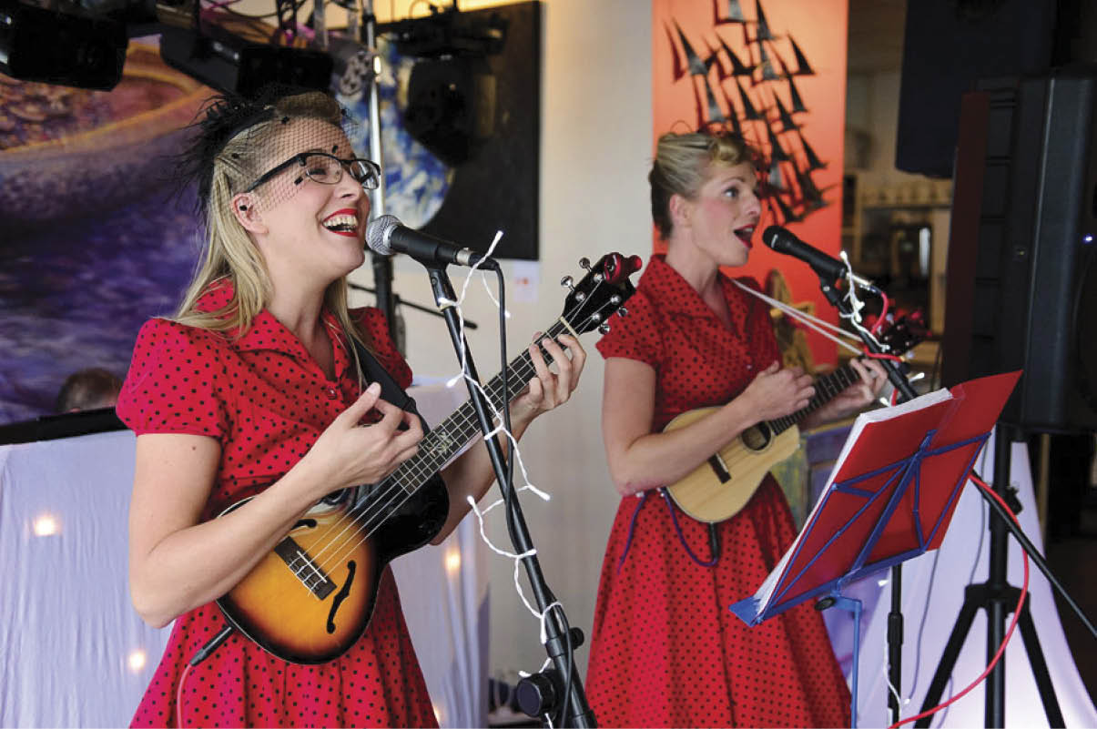 The Mersey Belles perform at "Oh Me Oh My" in Liverpool for the Liverpool iChoir event in January 2014